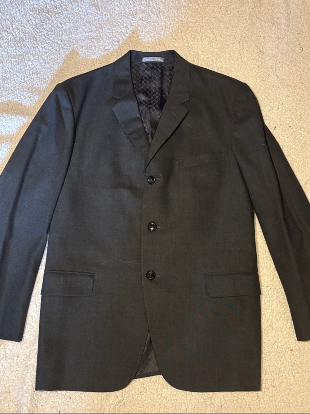 Crown Custom Tailor Yamato Yokohama Japan Black Suit Jacket